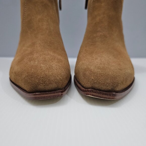 NEW Cole Haan Naia Ankle Bootie Womens 8 Golden Toffee Suede Western Cowgirl - Picture 7 of 14